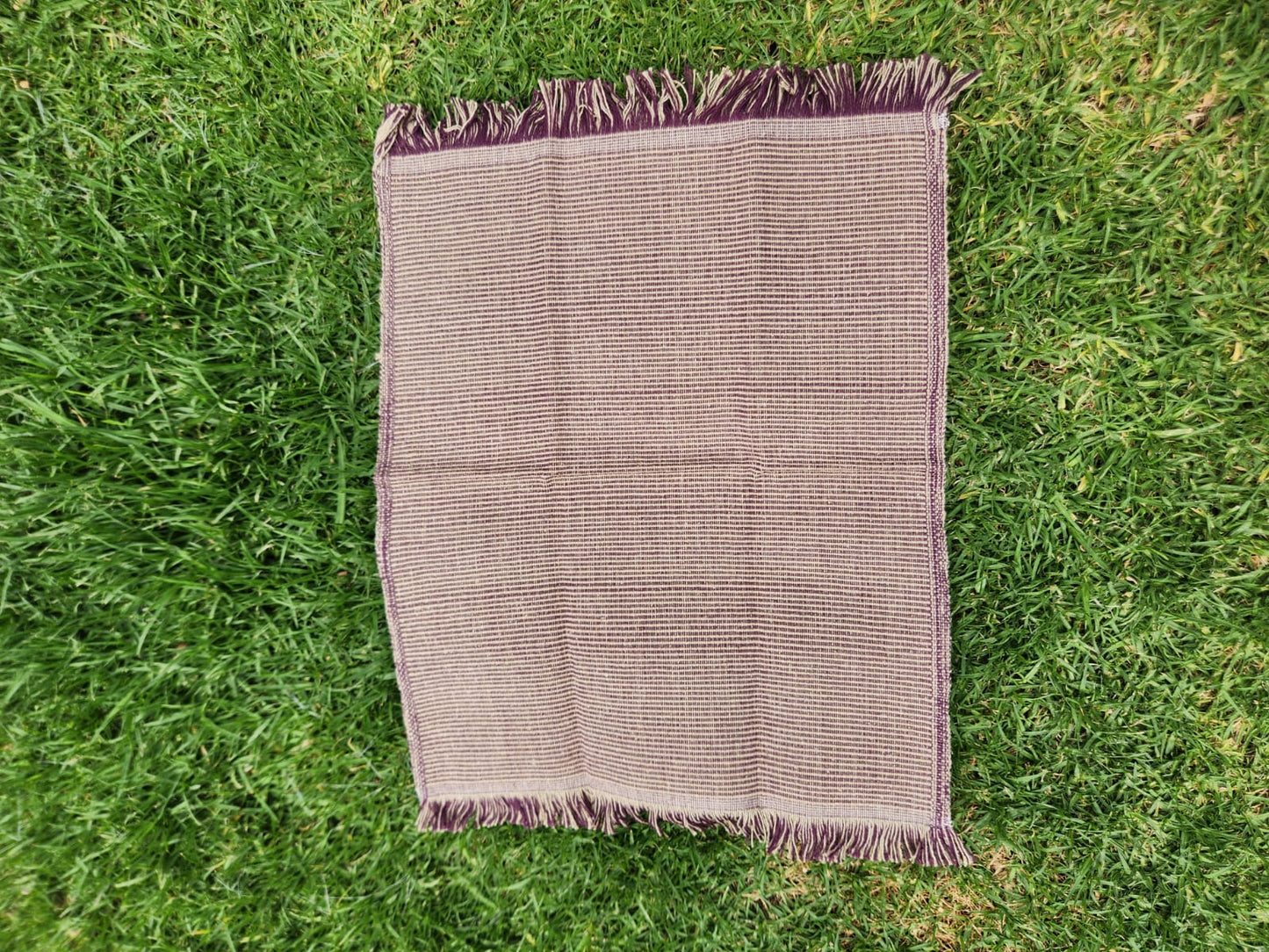 Juego de 6 individuales beige y vino