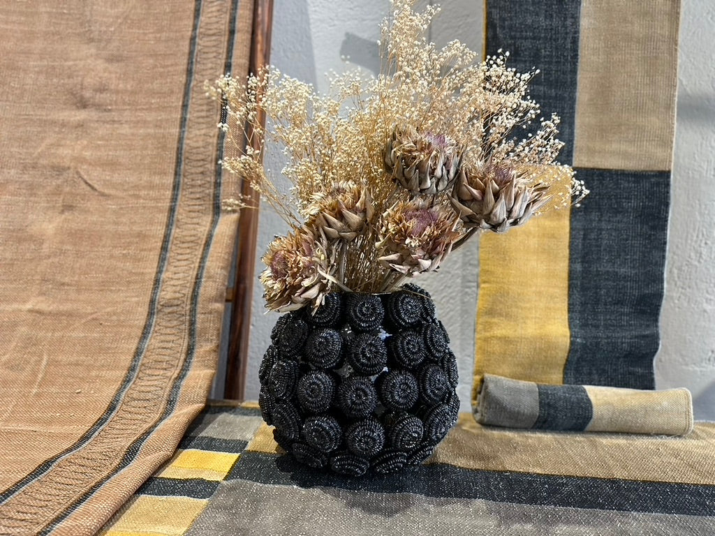 Jarrón de piña esmaltado