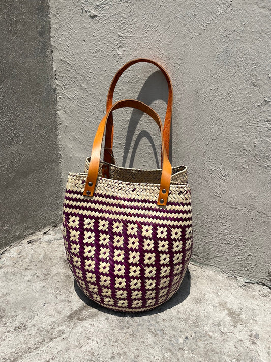 Bolsas de plama con color pintadas a mano