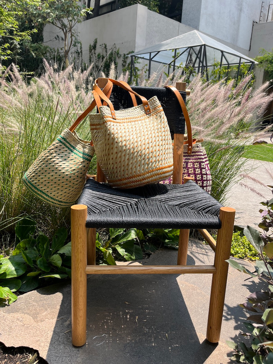 Bolsas de plama con color pintadas a mano