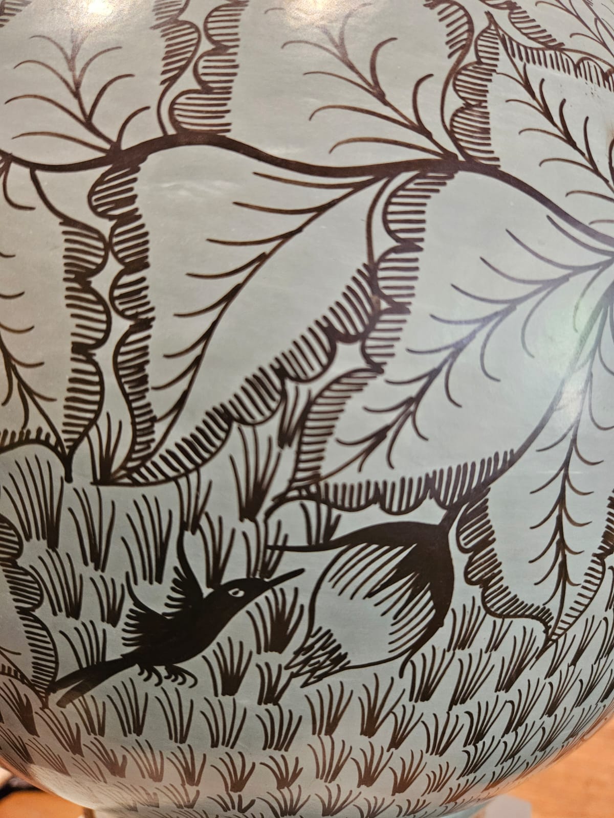 Jarron decorativo verde XL